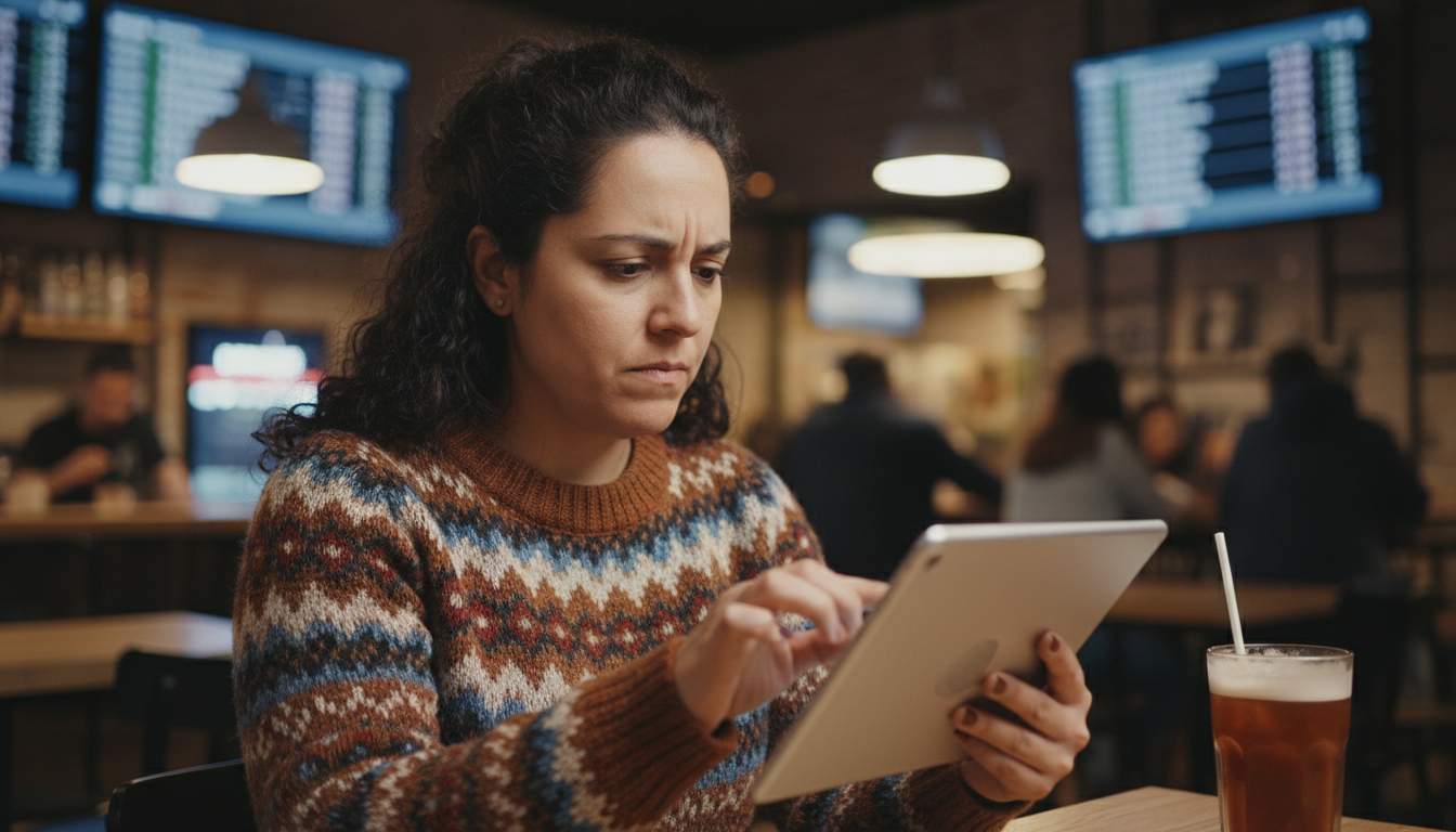 Mujer chilena apostando